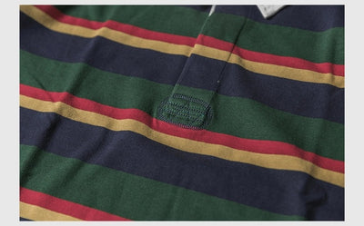 Polo Retro de Manga Larga con Rayas - Camiseta Clásica para Hombre - Image 38