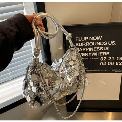 Bolso Bandolera Mujer con Cadena y Lentejuelas Brillantes - Image 17