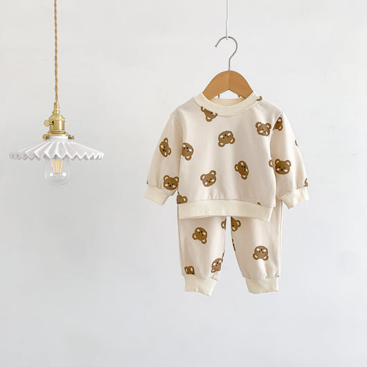 Conjunto de Ropa para Bebé Suéter de Algodón con Osito Cartoon - Image 13