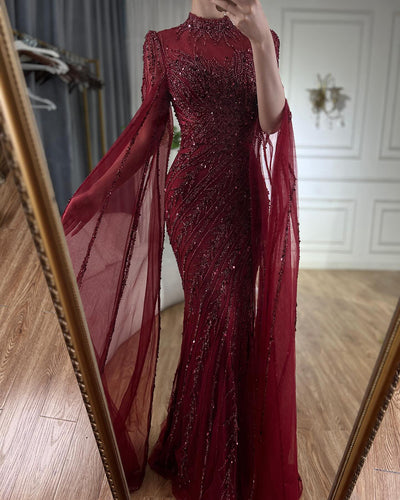 Vestido de Gala Elegante con Mangas Volantes y Falda Sirena - Image 36