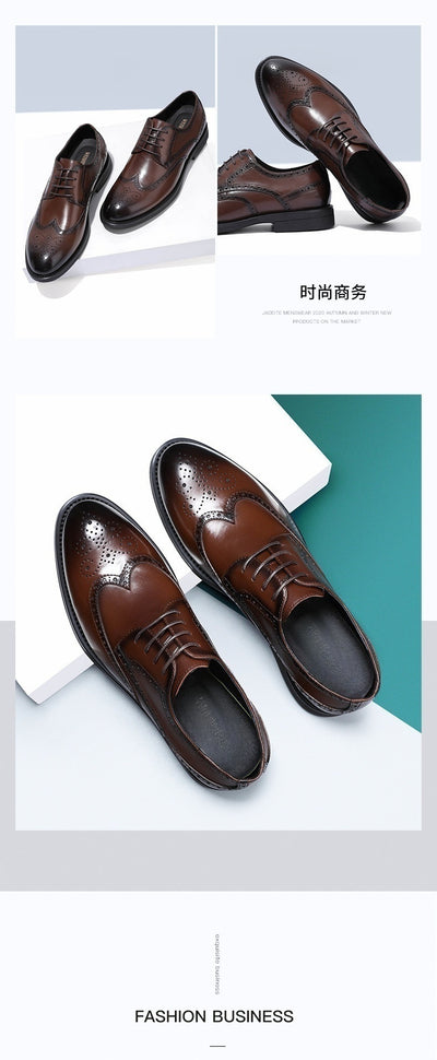 Zapatos Brogue de Cuero para Hombre - Estilo Clásico Elegante - Image 16