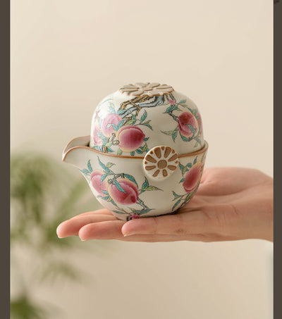 Juego de Té Viajero Horno Ru Nueve Melocotones - Image 15