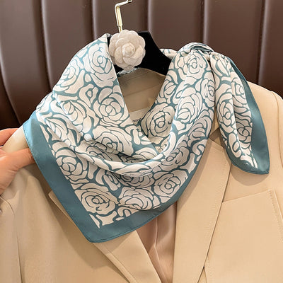 Pañuelo de Seda Estampado Versátil - Banda Decorativa para Cabello y Accesorios - Image 14