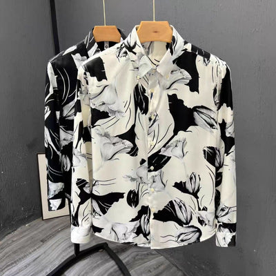 Camisa Estampada Floral Slim Fit de Manga Larga para Hombre - Image 10
