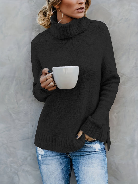 Suéter Cuello Alto Manga Larga para Mujer - Estilo Europeo - Image 18