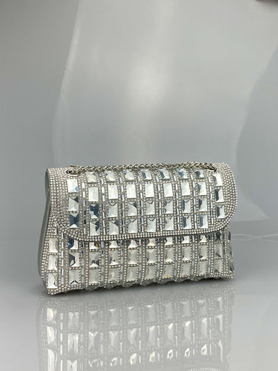 Clutch de Cristal Brillante con Cadena de Strass - Image 22