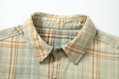 Camisa Retro de Manga Larga con Costuras y Lavado Vintage - Image 32