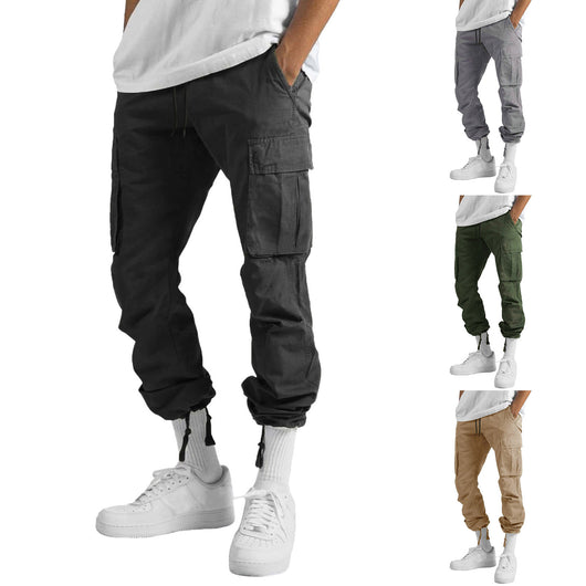Pantalones Casuales con Múltiples Bolsillos y Cordón Ajustable - Image 46
