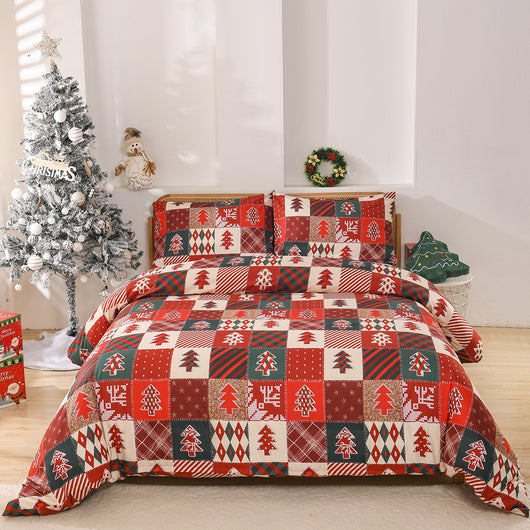 Conjunto de Tres Piezas a Cuadros Rojo Navideño - Image 8