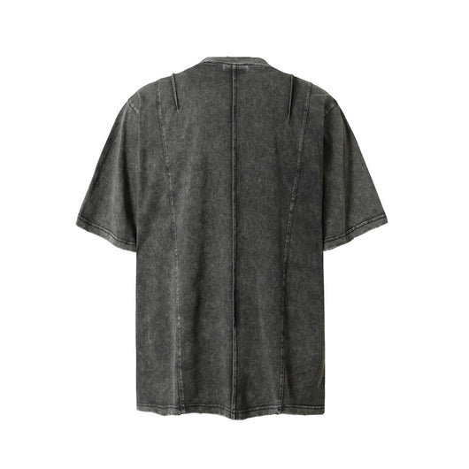Playera Retro de Trabajo con Bolsillos Decorativos y Efecto Desgastado - Image 26