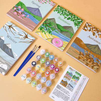 Kit de Pintura al Óleo Miniatura DIY - Paisajes y Flores para Principiantes - Image 40