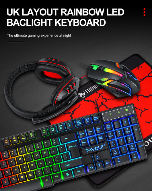Kit Gamer Teclado y Ratón Luminoso con Luces LED - Image 24