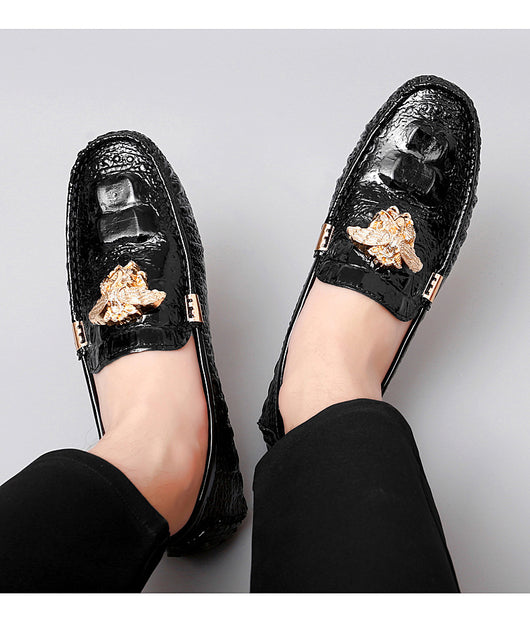 Zapatos de Cuero Casual con Hebilla Metálica y Pedal - Image 25