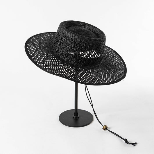Sombrero de Paja Tejido con Encaje y Ala Ancha para Primavera y Verano - Image 13