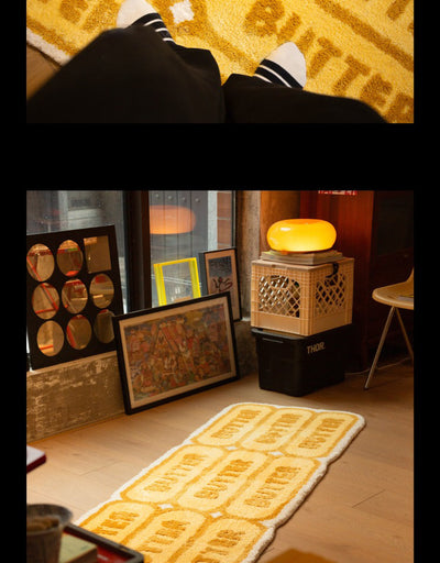 Alfombra Moderna de Felpa para Dormitorio con Letras en Relieve - Image 18