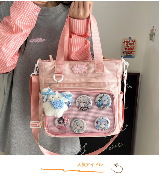 Bolsa Crossbody Transparente de Gran Capacidad Estilo Japonés para Estudiantes - Image 32