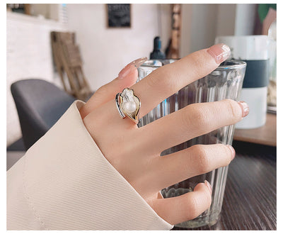Anillo Ajustable de Perla Luxury con Detalles en Tonos Verdes - Image 16
