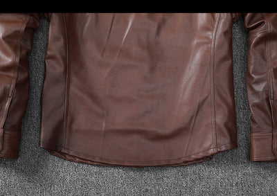 Camisa de Cuero Genuino Oveja para Hombre - Image 34