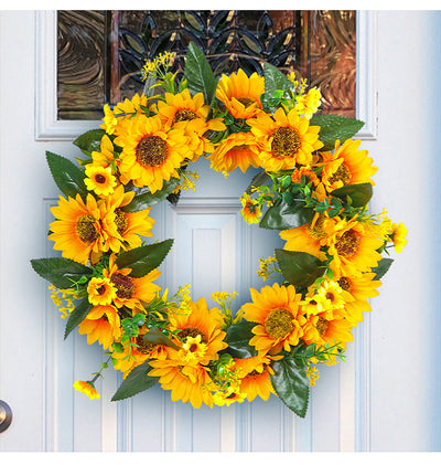 Adorno de Pared Girasol Primavera con Ratán y Madera Rústica - Image 10