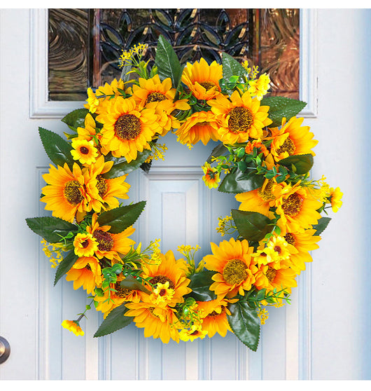 Adorno de Pared Girasol Primavera con Ratán y Madera Rústica - Image 10