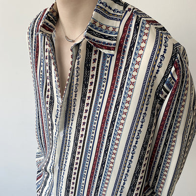 Camisa Retro Europea de Manga Larga para Vacaciones - Image 25