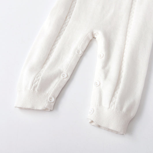 Enterizo Tejido Trenzado con Cuello Peter Pan para Primavera y Otoño - Image 12