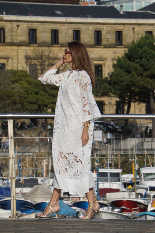 Blusa de Playa Holgada con Encaje - Camisa Vacacional Elegante - Image 24