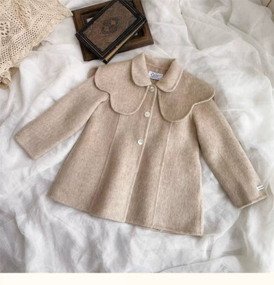 Abrigo Reversible de Lana y Cachemira para Niña Estilo Retro - Image 14