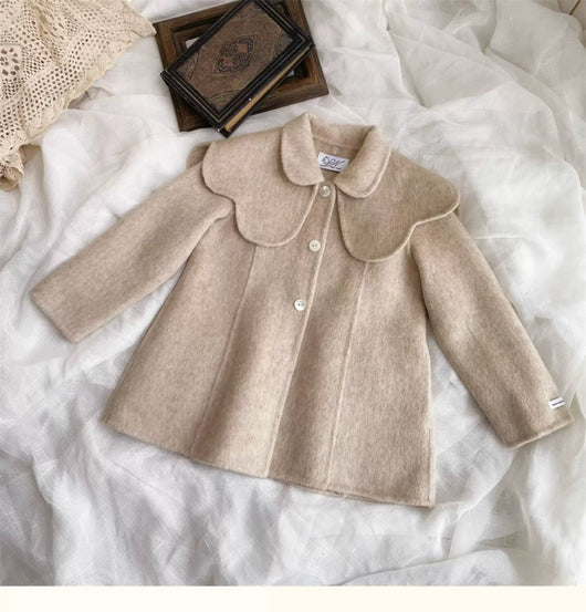 Abrigo Reversible de Lana y Cachemira para Niña Estilo Retro - Image 14