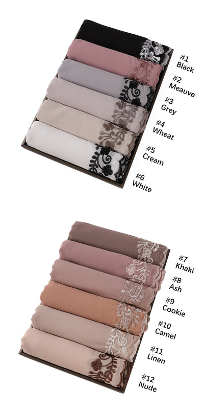 Pañuelo de Gasa Ligero en Colores Sólidos para Mujer - Image 45