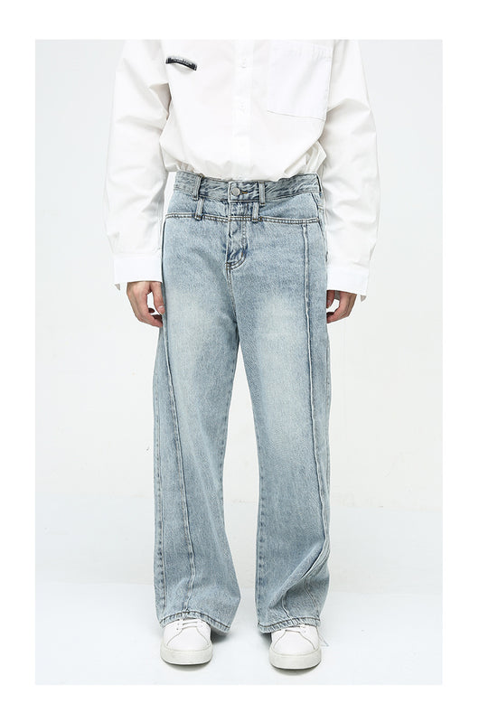 Jeans Retro Casual Americano con Efecto Desgastado - Image 13