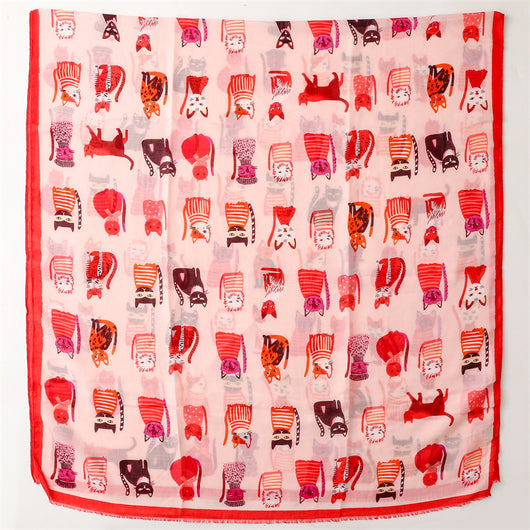 Pañuelo de Seda Estampado Paraíso Gatitos Adorables - Image 26