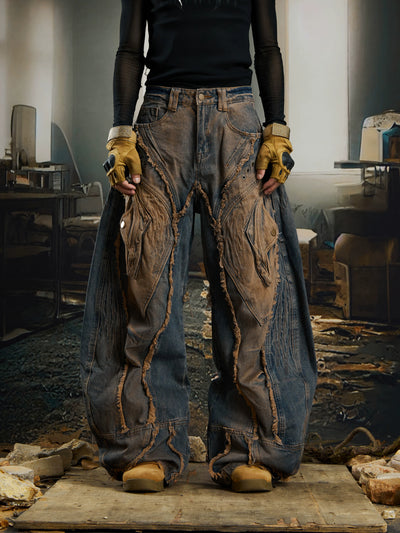 Jeans Holgados Desgastados con Bordes Crudos Estilo Urban - Image 28