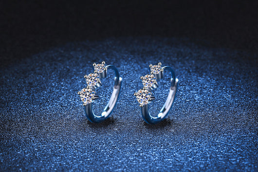 Aretes de Plata Esterlina 925 con Moissanita - Diseño Elegante Chapado en Platino - Image 11