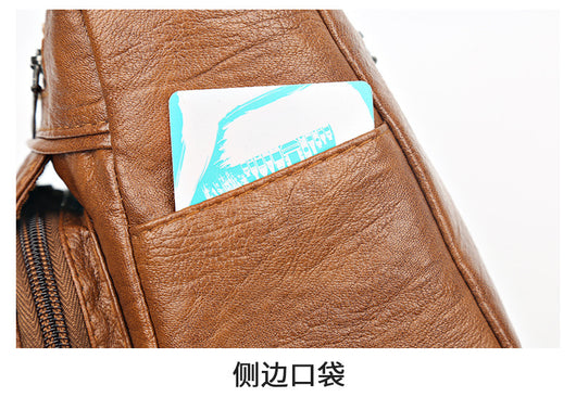 Bolsa Crossbody de Cuero Suave Multibolsillos Versátil - Image 21