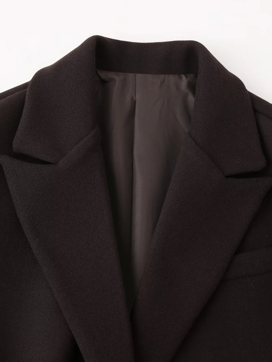 Abrigo de Lana con Flecos para Mujer - Estilo Urbano - Image 54