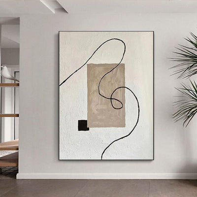 Cuadro Minimalista Blanco y Negro - Arte Abstracto para Sala de Estar - Image 8