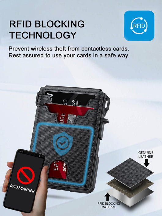 Billetera Bifold con Protección RFID y Extracción Rápida de Tarjetas - Image 15