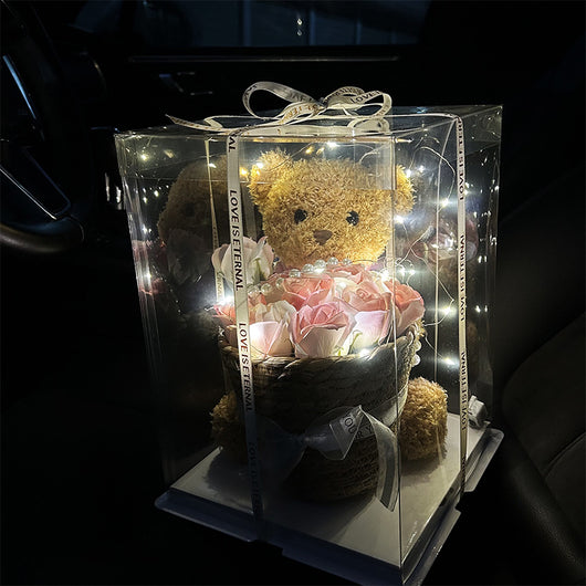 Osito Peluche Viral con Canasta de Rosas - Regalo Perfecto para Mamá - Image 19