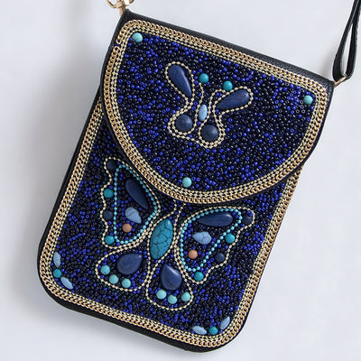 Bolsa Bohemia para Celular con Cuentas y Concha Marina - Image 93
