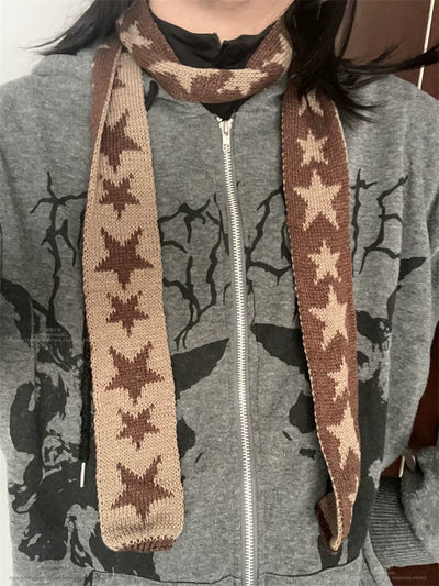 Bufanda Tejida con Estrellas para Otoño e Invierno - Image 20