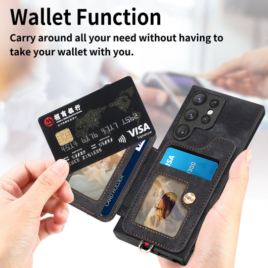 Funda Protectora S25Ultra con Anillo Seguro, Lanyard y Soporte para Tarjetas - Image 9