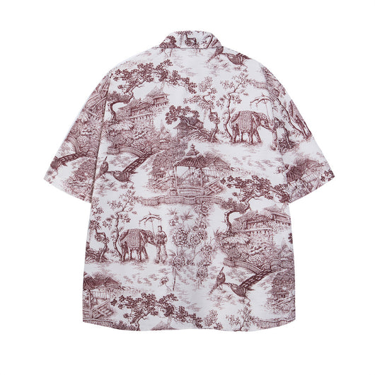 Camisa Estampada Pintura Digital Manga Corta - Image 17