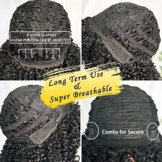 Peluca Sintética Ondulada para Mujer - Cobertura Completa de Cabello Rizado - Image 13