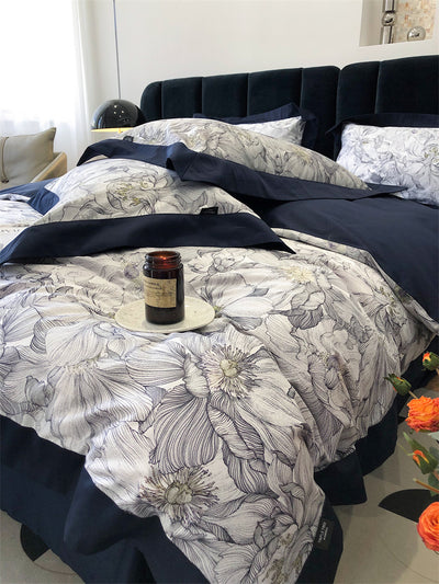 Juego de Cama de Algodón Premium Estilo Campestre con Flores Digitales - Image 16
