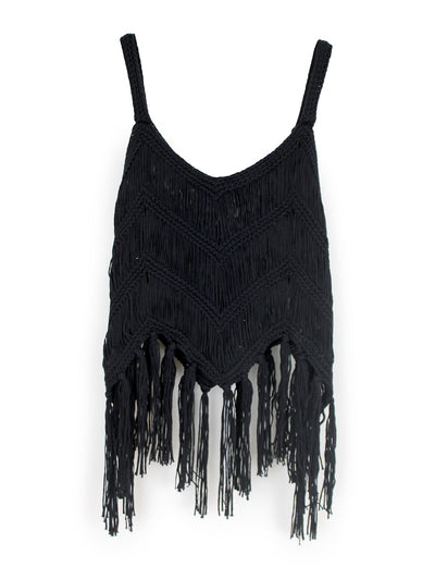 Suéter Tejido para Mujer con Detalles Calados y Borlas - Image 14