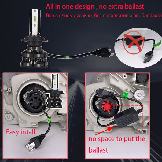 Faros LED M5 CSP - Iluminación Potente H1 H4 H7 H11 9005 9006 - Image 33