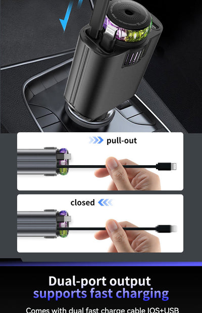 Cargador Inalámbrico para Auto con Luz Púrpura Multifuncional - Image 23