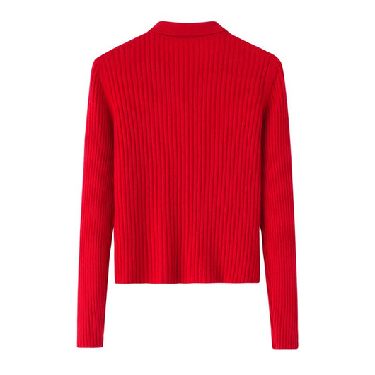 Cardigan de Cachemira Corto para Mujer - Cuello Solapa Otoño Temprano - Image 12