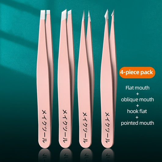 Set de 4 Piezas Pinzas para Cejas y Herramientas de Manicura Profesional - Image 10